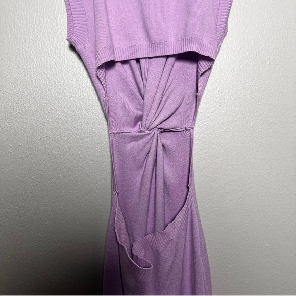 NEW Vici Women Midi Dress XL Lavender Purple Cutout Twist Open Back Brunch Date - Picture 12 of 12